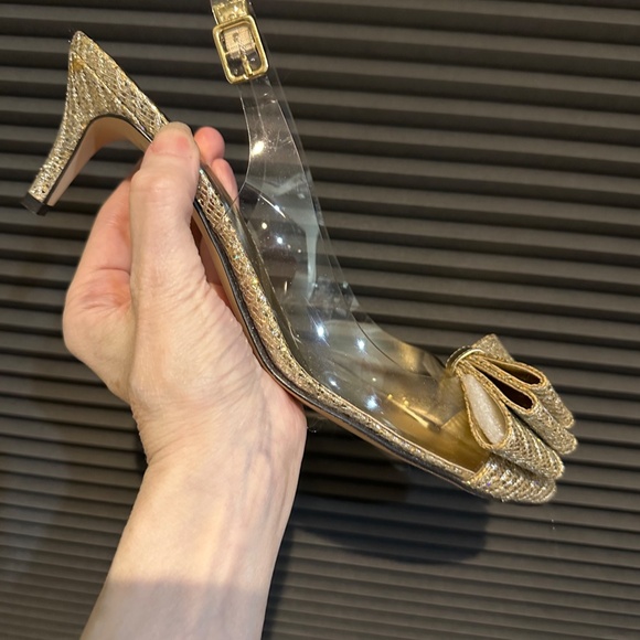 Transparent Evening Shoes J. Renee 1960s Vintage Party Shoes NOS Sz 8 M - Picture 4 of 9